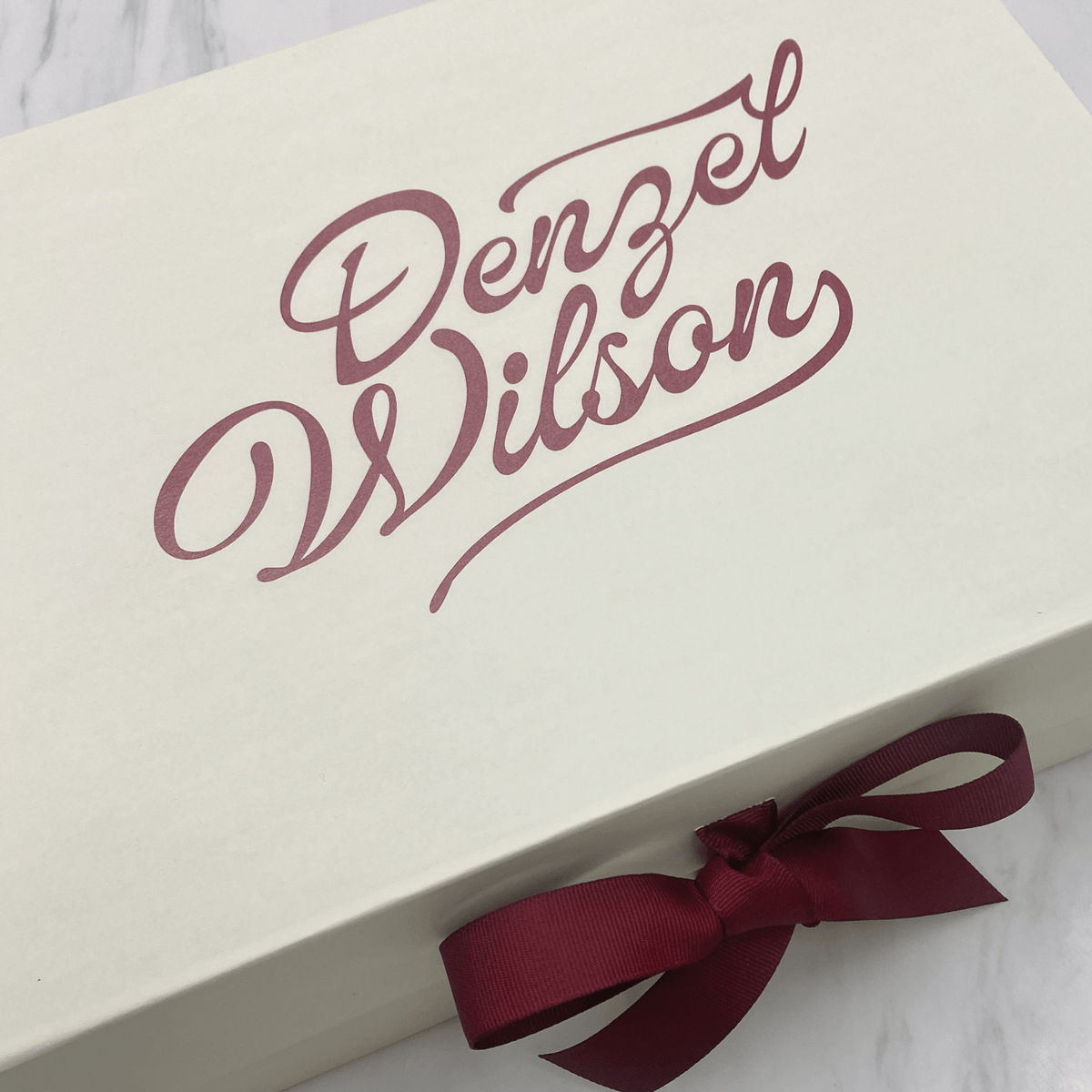 Ivory Large Square Magnetic Gift Boxes With Changeable Ribbon