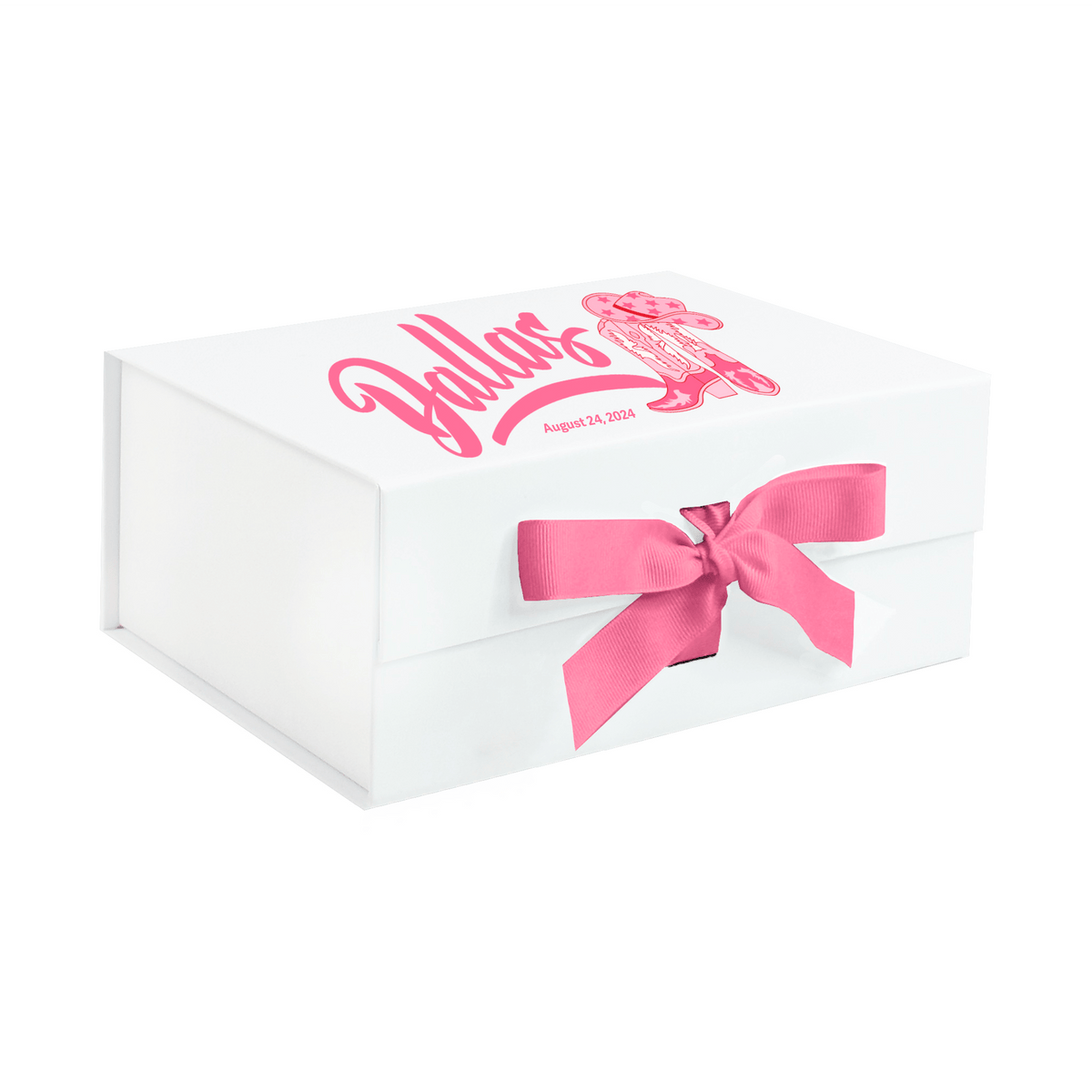 Sample  - White A5 Deep Magnetic Gift Box With Changeable Ribbon