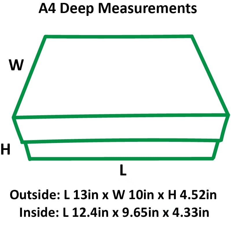 Green A4 Deep Magnetic Gift Boxes