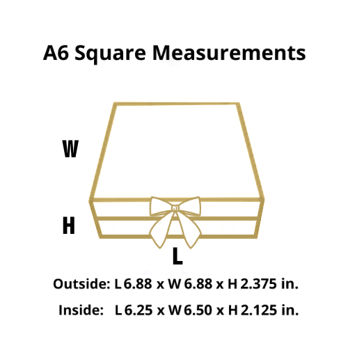 Sample -  Natural Kraft A6 Square Magnetic Gift Boxes With Changeable Ribbon