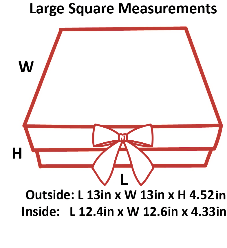 Red Large Square Magnetic Gift Boxes With Changeable Ribbon