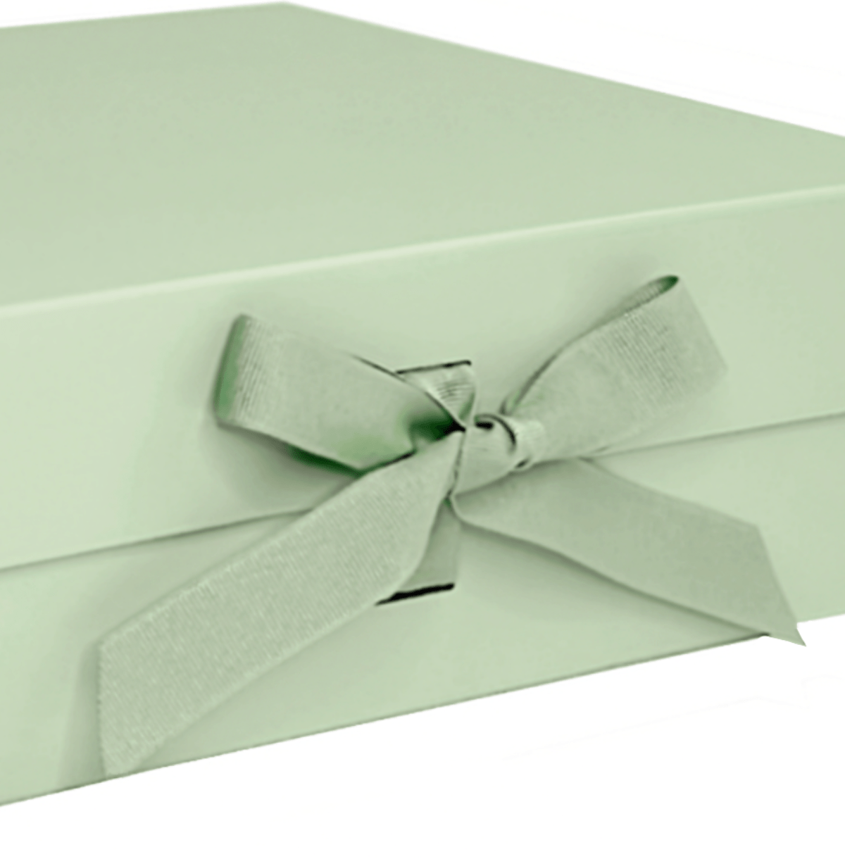 Sage Green A4 Deep Magnetic Gift Boxes With Changeable Ribbon