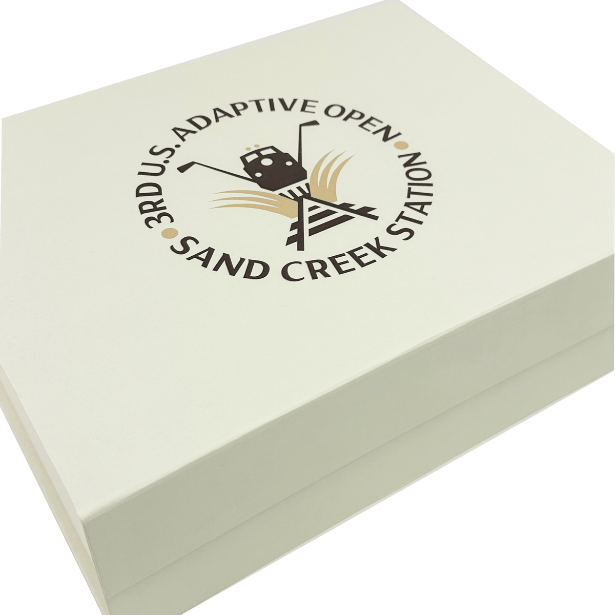 Ivory A4 Shallow Magnetic Gift Boxes with Changeable Ribbon