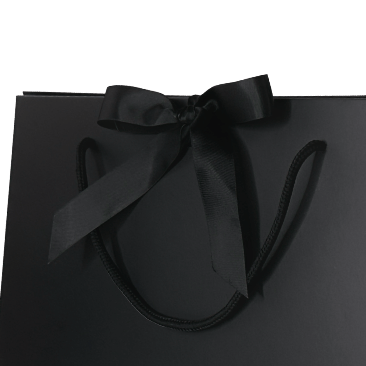 black triangle purse gift box with ribbon