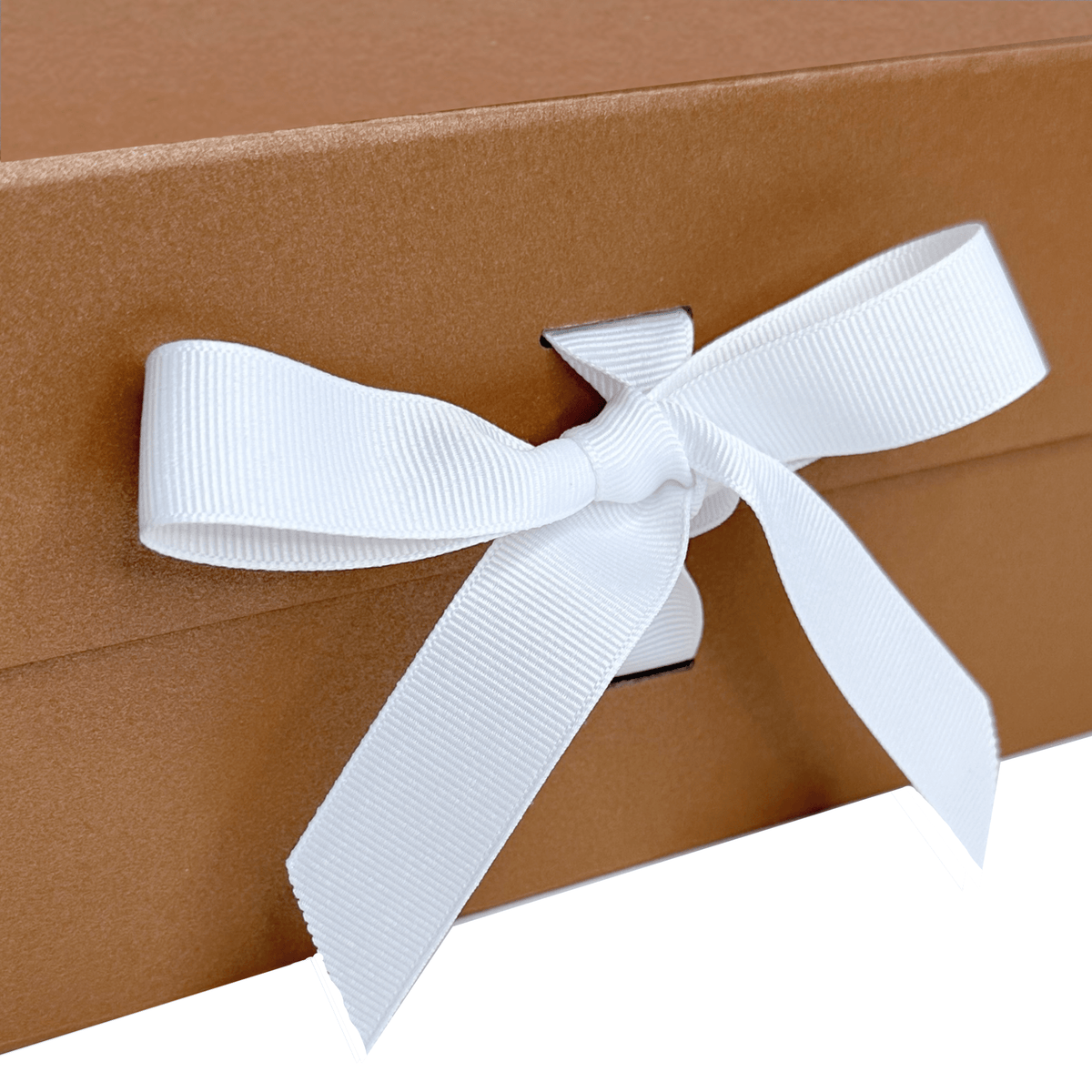 Copper A5 Deep Magnetic Gift Boxes With Changeable Ribbon