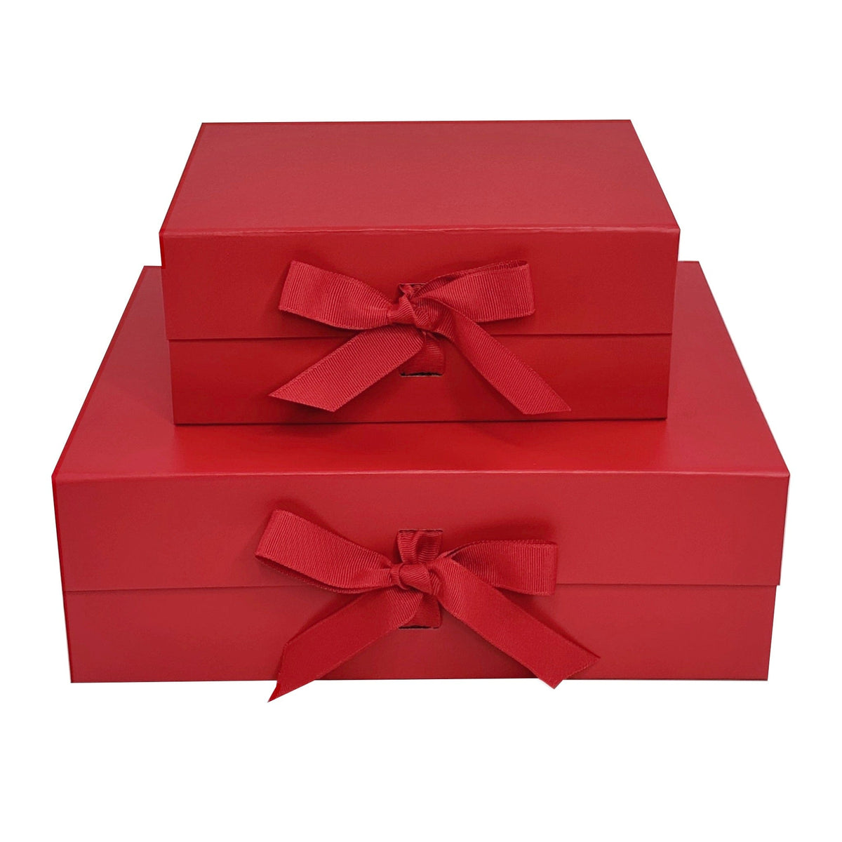 Red A5 Deep Magnetic Gift Boxes With Changeable Ribbon