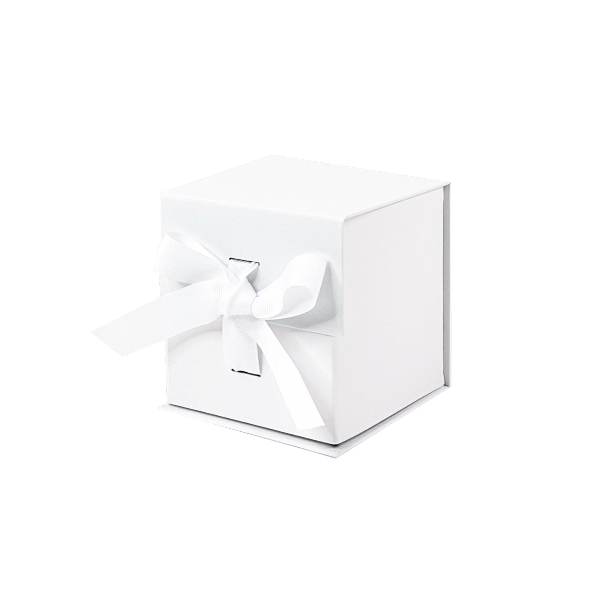 White Cube Gift Boxes with Ribbon – Gift Box Market