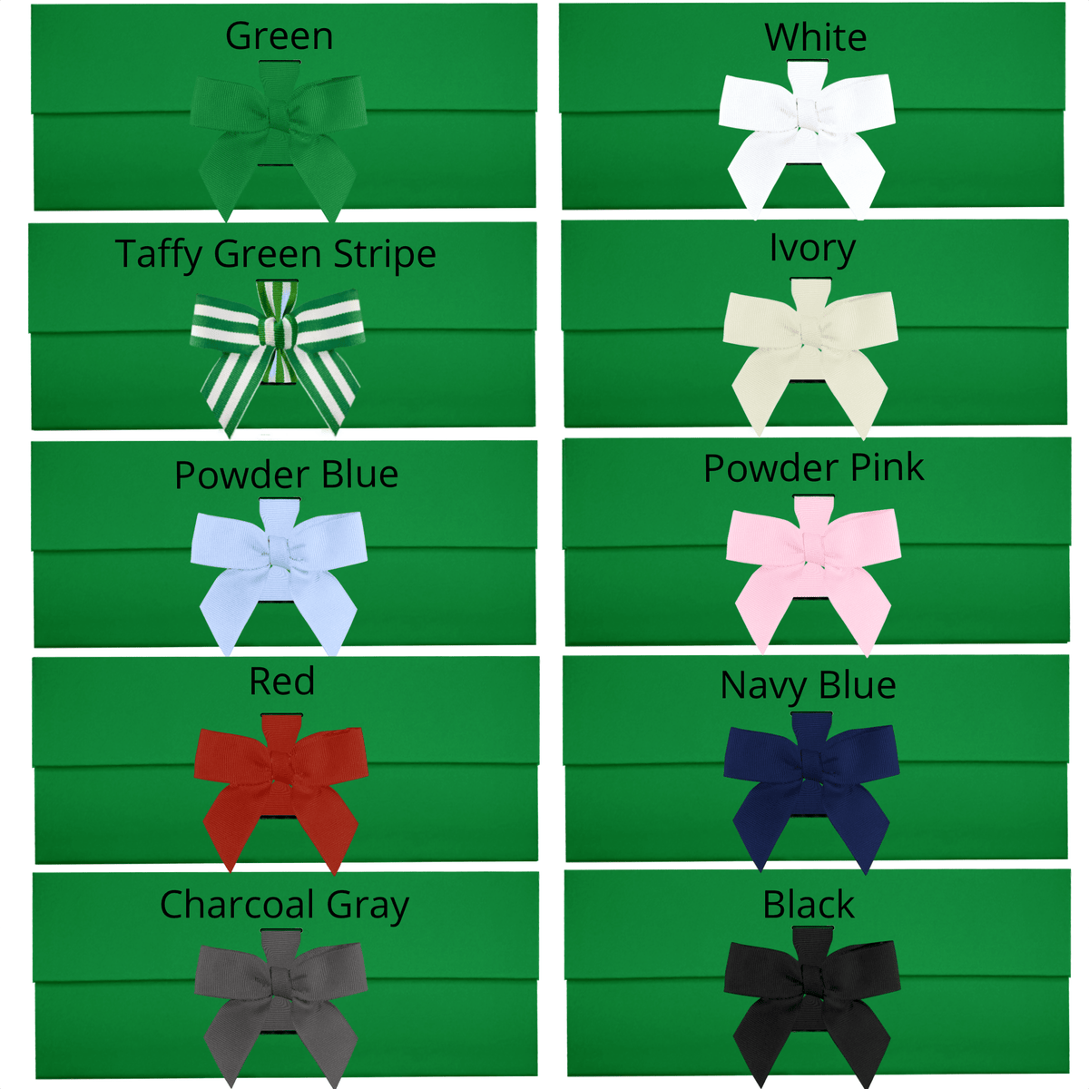 Green A5 Deep Magnetic Gift Boxes With Changeable Ribbon
