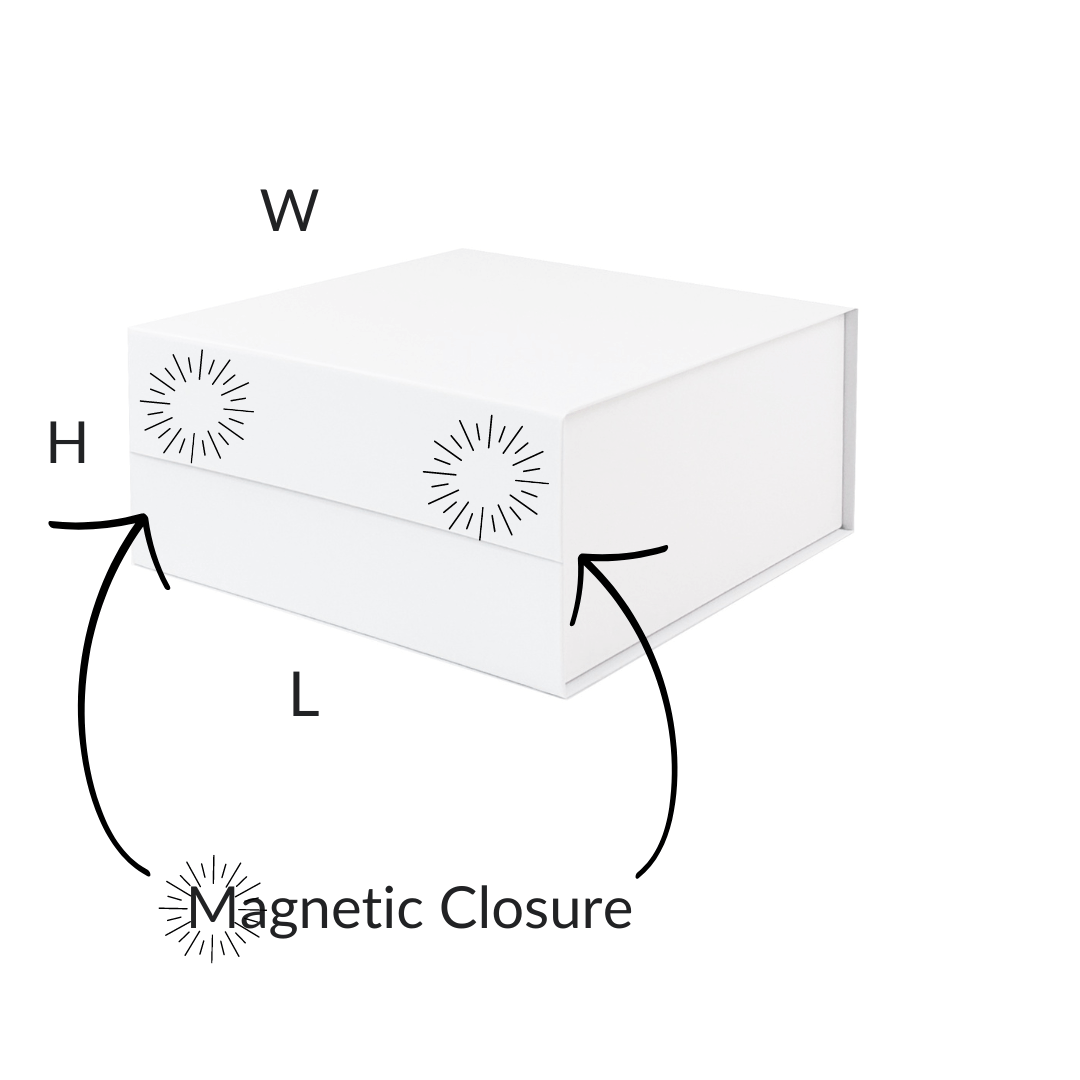 White Medium Square Magnetic Gift Boxes
