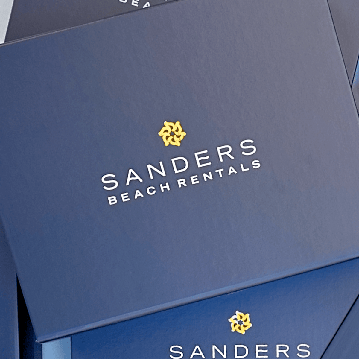 Sample - Navy Blue A4 Shallow Magnetic Gift Box