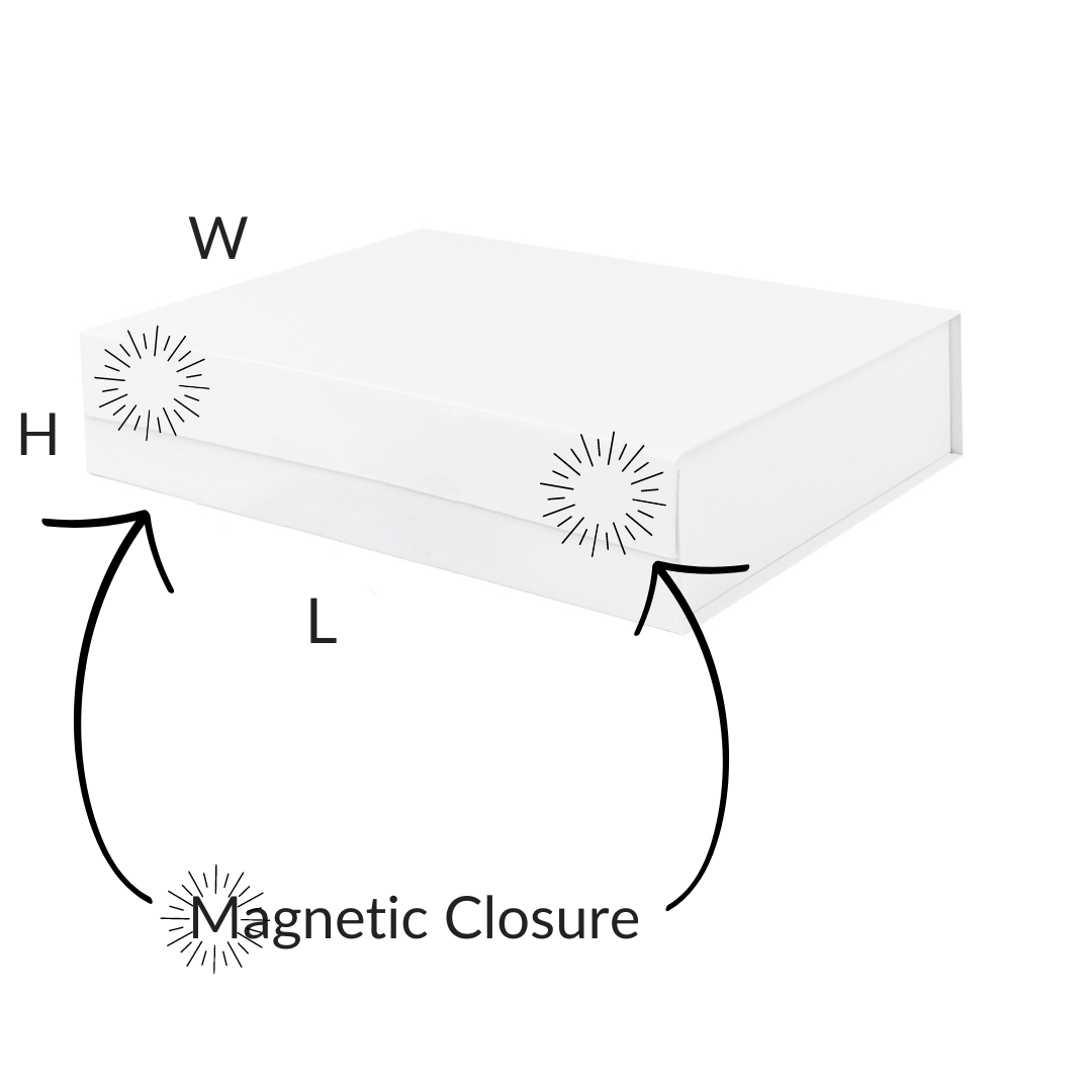 White A4 Shallow Magnetic Gift Boxes