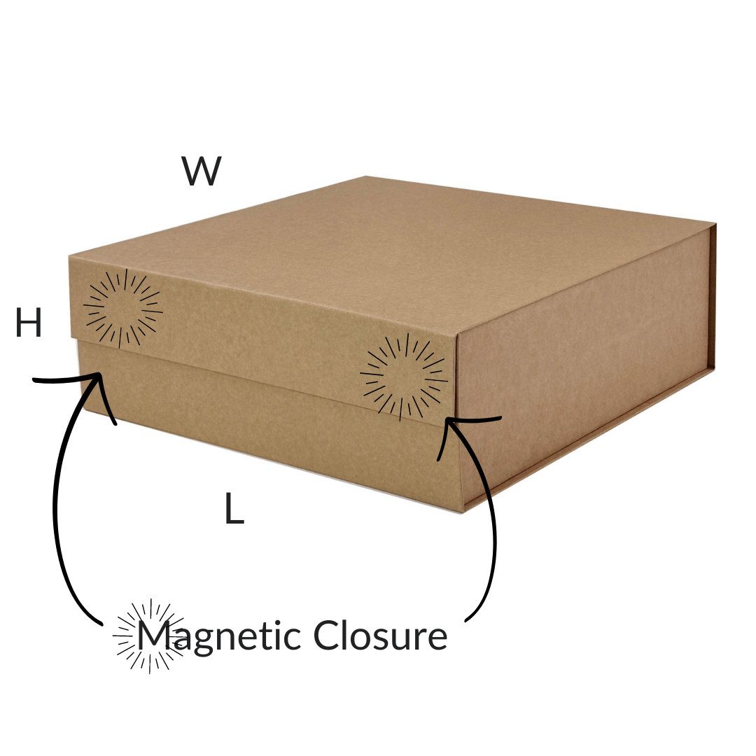 Natural Kraft Large Square Magnetic Gift Boxes