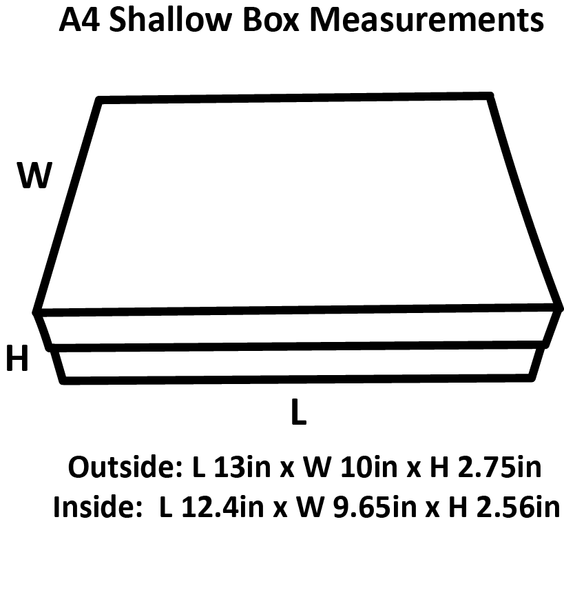 White A4 Shallow Magnetic Gift Boxes