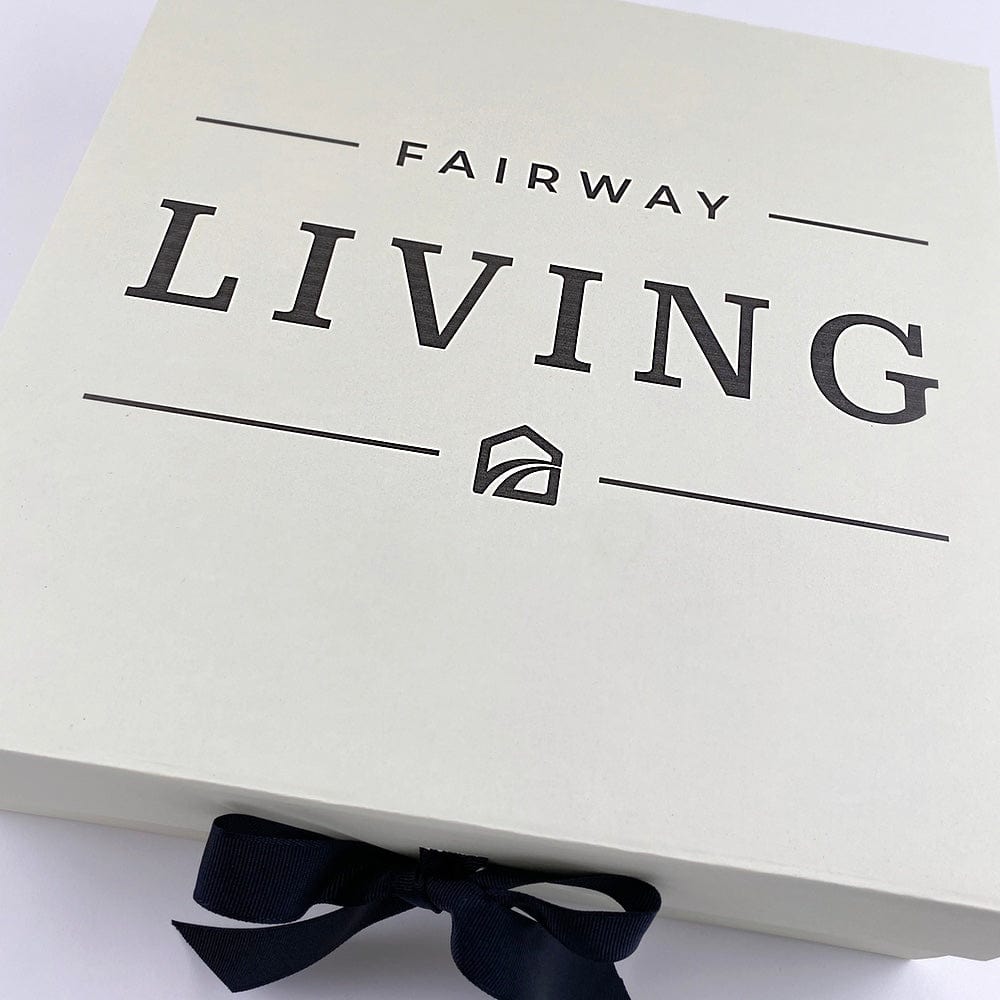 Ivory Large Square Magnetic Gift Boxes With Changeable Ribbon