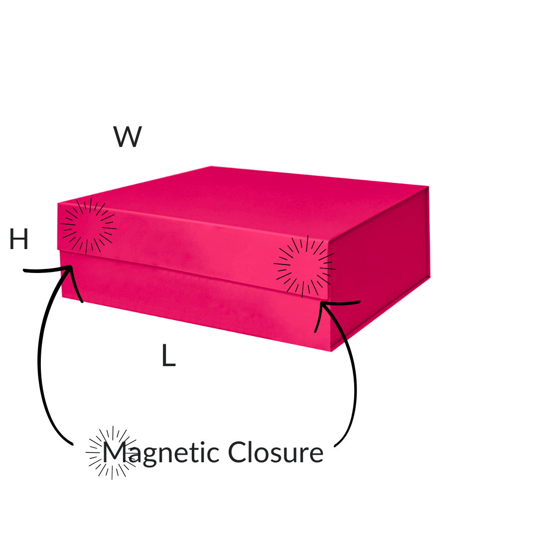 Magenta Pink A4 Deep Magnetic Gift Boxes