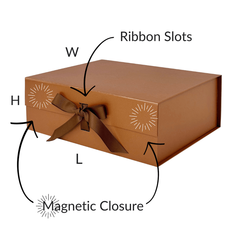 Sample - Copper A4 Deep Magnetic Gift Box With Changeable Ribbon