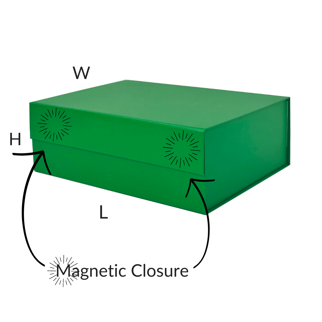 Green A4 Deep Magnetic Gift Boxes