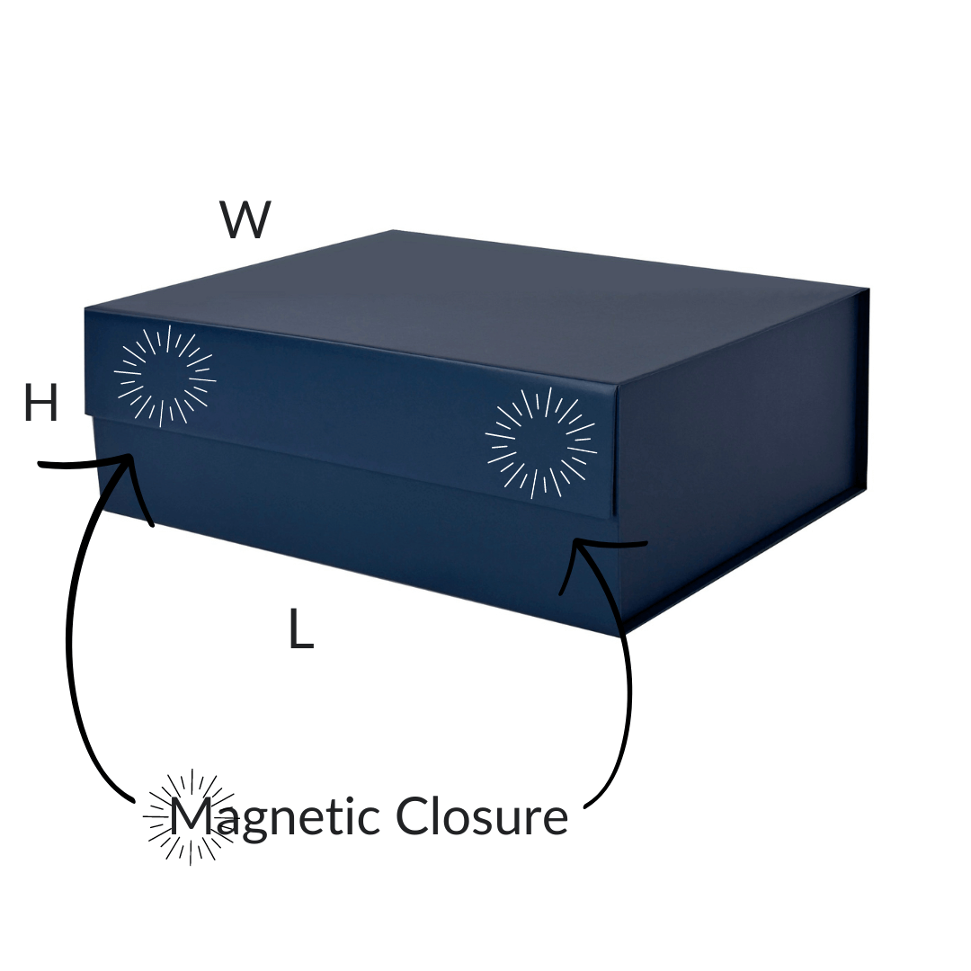 Navy Blue Medium Rectangle Magnetic Gift Boxes