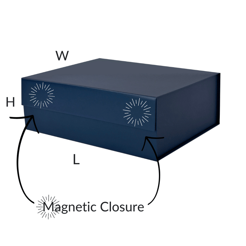 Navy Blue Medium Rectangle Magnetic Gift Boxes