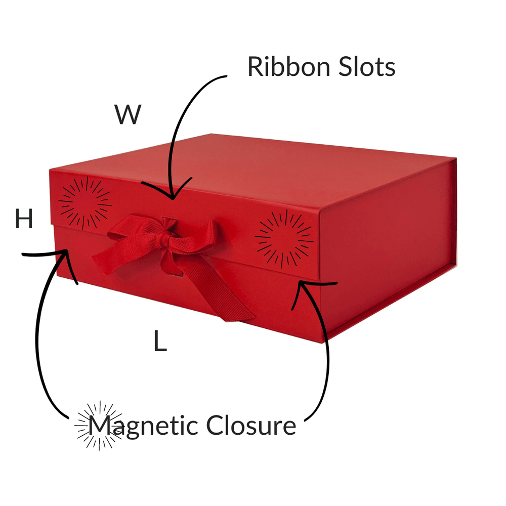 Red A4 Deep Magnetic Gift Boxes with Ribbon – Gift Box Market