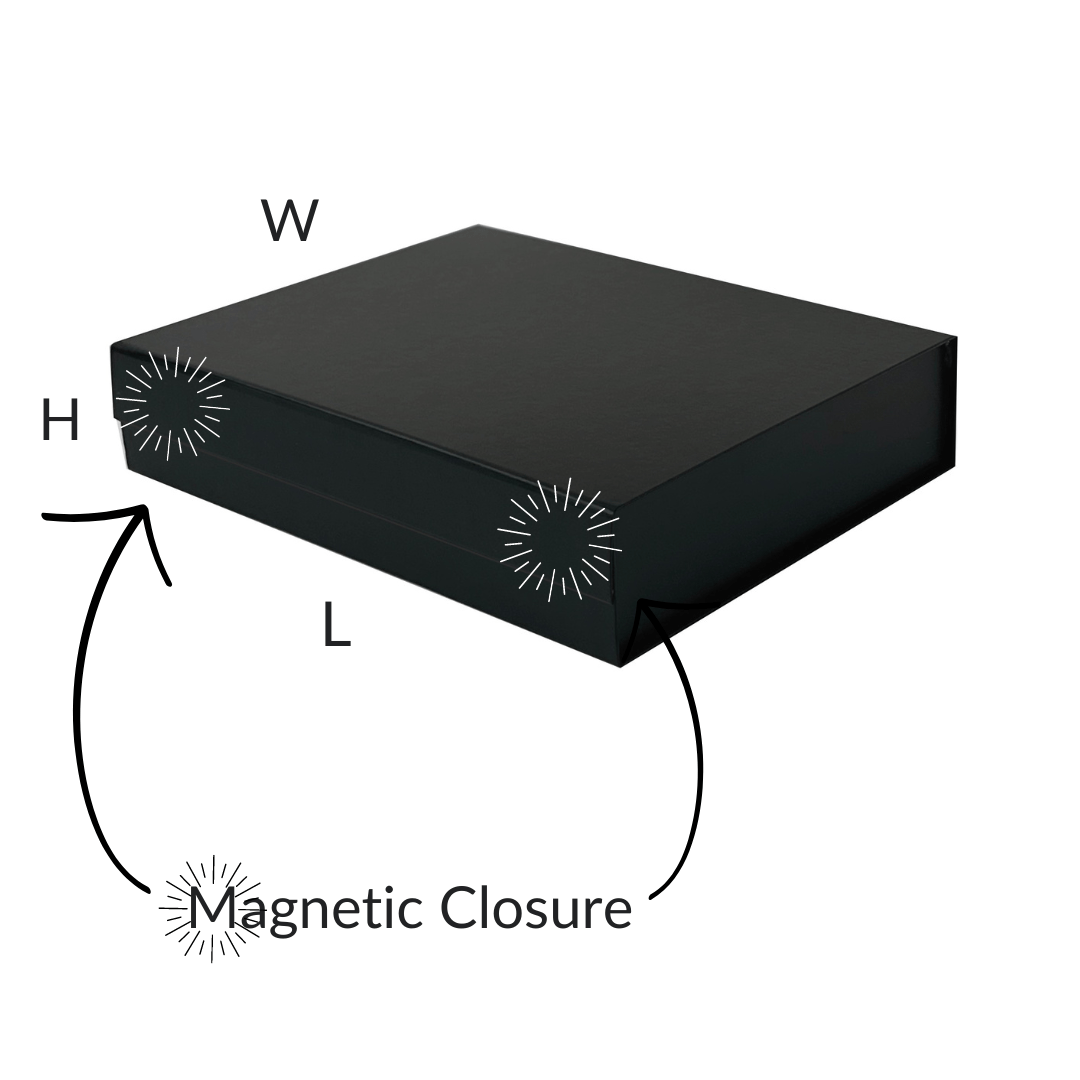 Black A4 Shallow Magnetic Gift Boxes