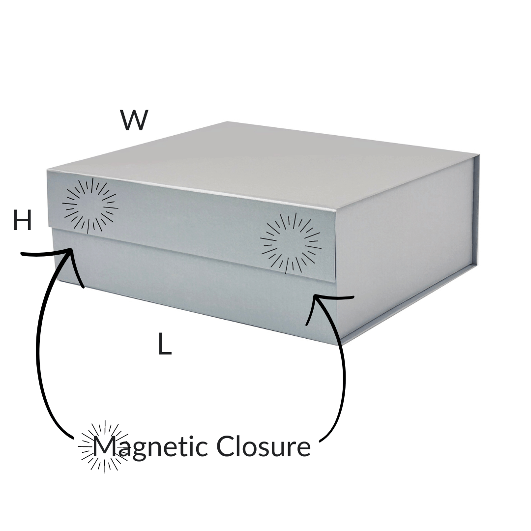 Sample - Pearl Silver A4 Deep Magnetic Gift Box – Gift Box Market Sample - Pearl Silver A4 Deep Magnetic Gift Box – Gift Box Market