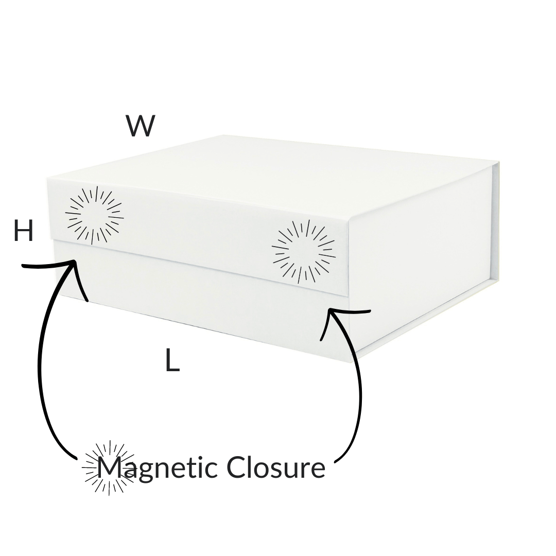 White Medium Rectangle Magnetic Gift Boxes