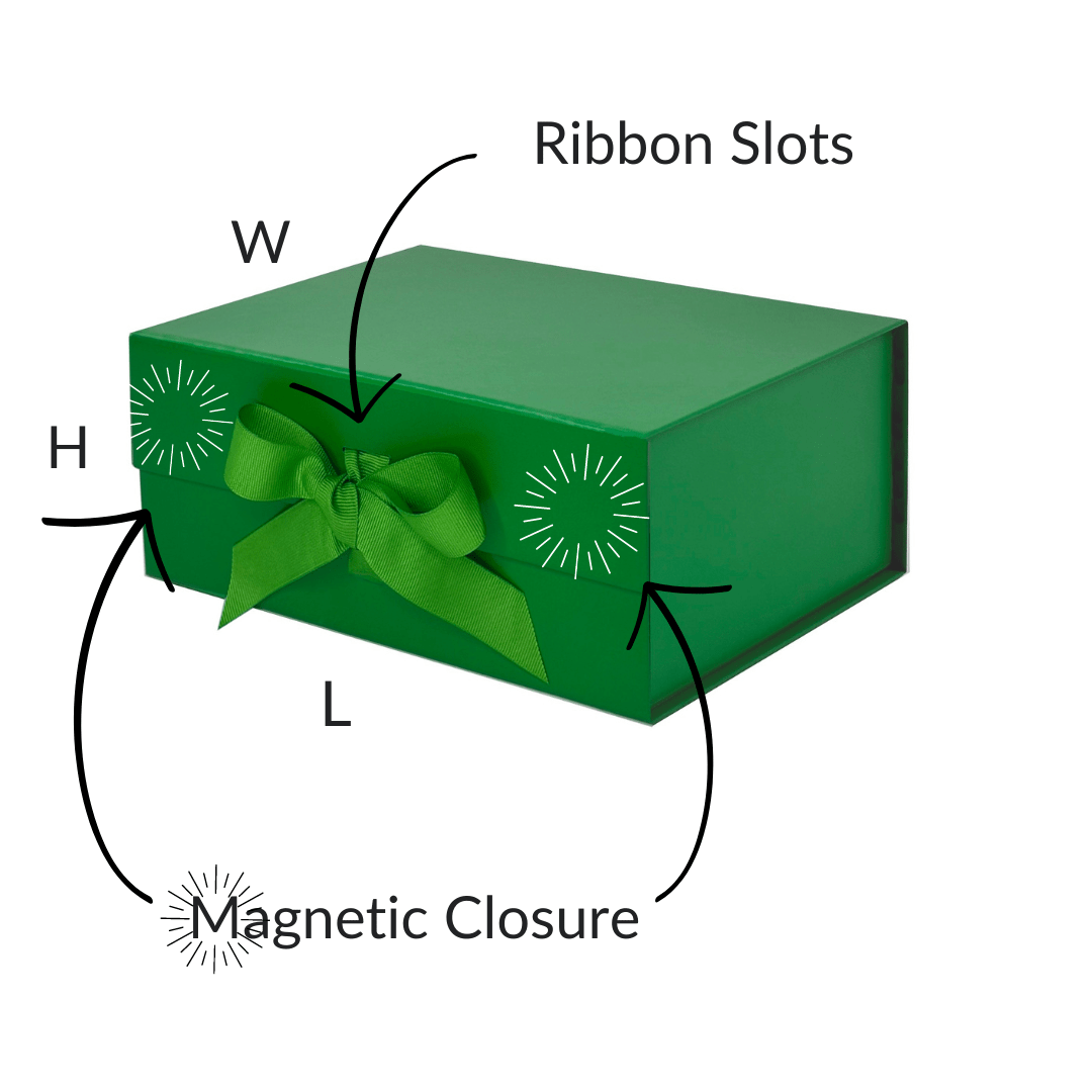Green A5 Deep Gift boxes with Changeable Ribbon – Gift Box Green A5 Deep Gift boxes with Changeable Ribbon – Gift Box