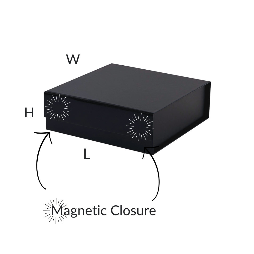 Black A6 Square Magnetic Gift Boxes