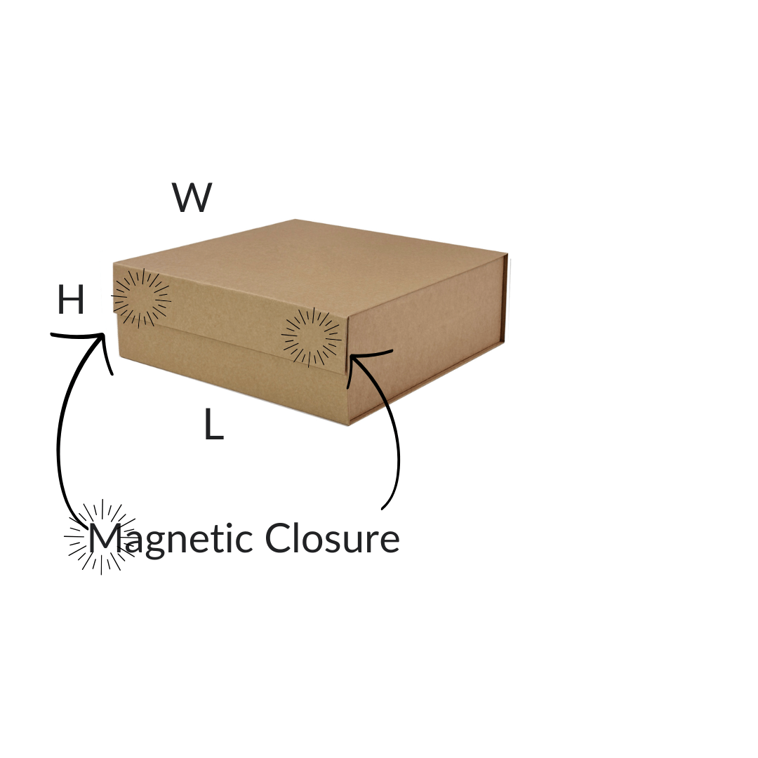 Natural Kraft A6 Square Magnetic Gift Boxes