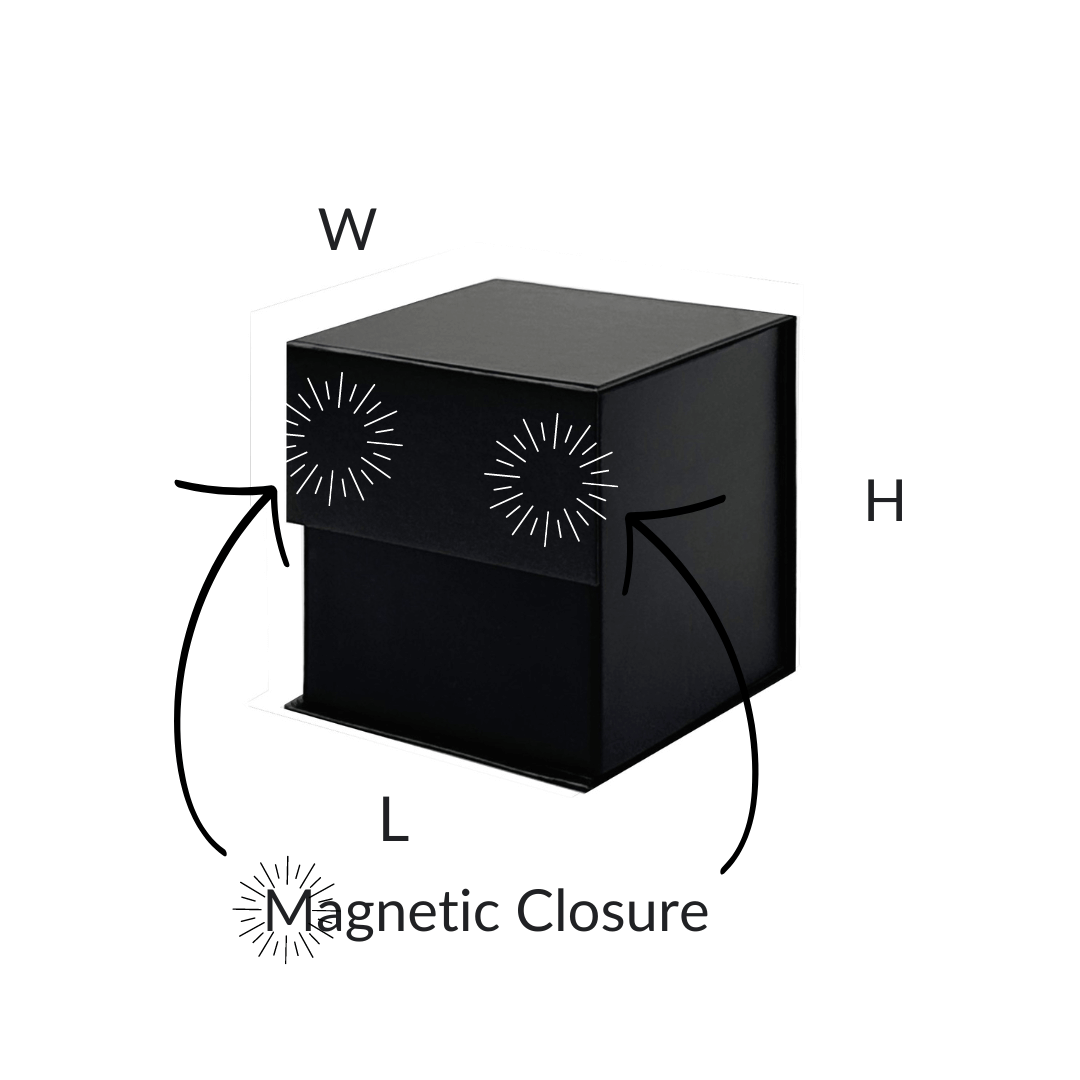 Black Small Cube Magnetic Gift Boxes