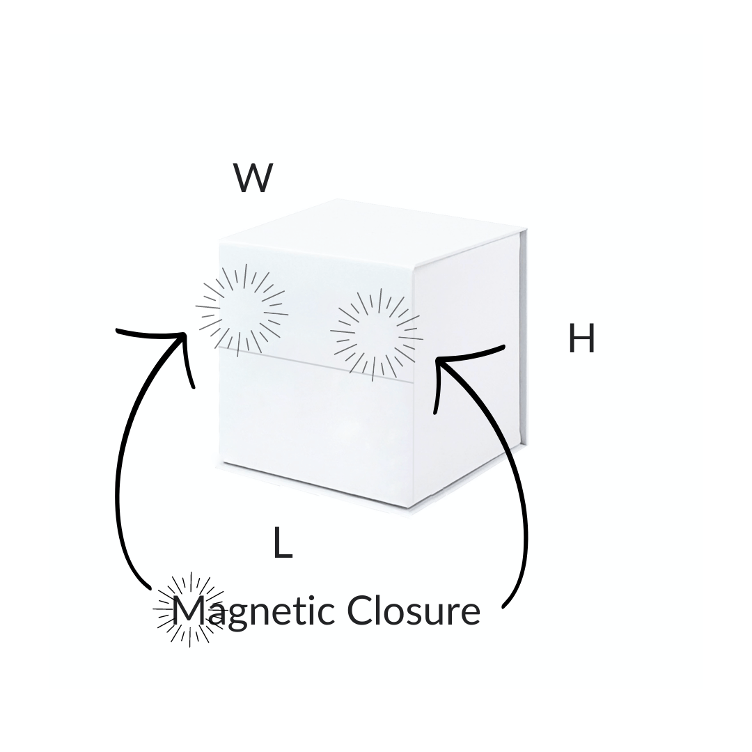 White Small Cube Magnetic Gift Boxes