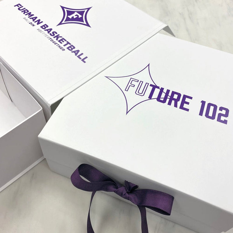 Sample  - White Large Square Magnetic Gift Box With Changeable Ribbon