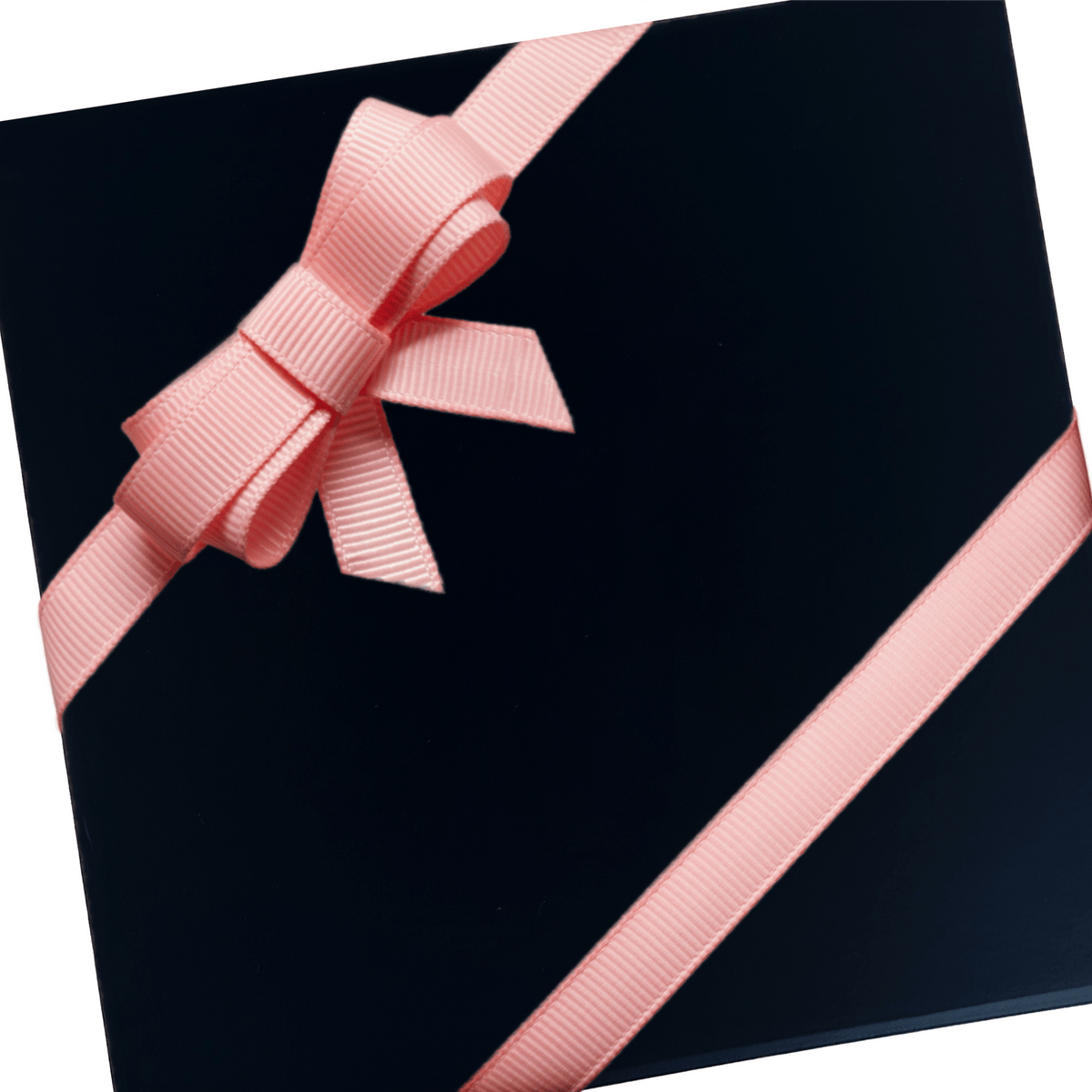 Black A5 Square Magnetic Gift Boxes With Changeable Ribbon