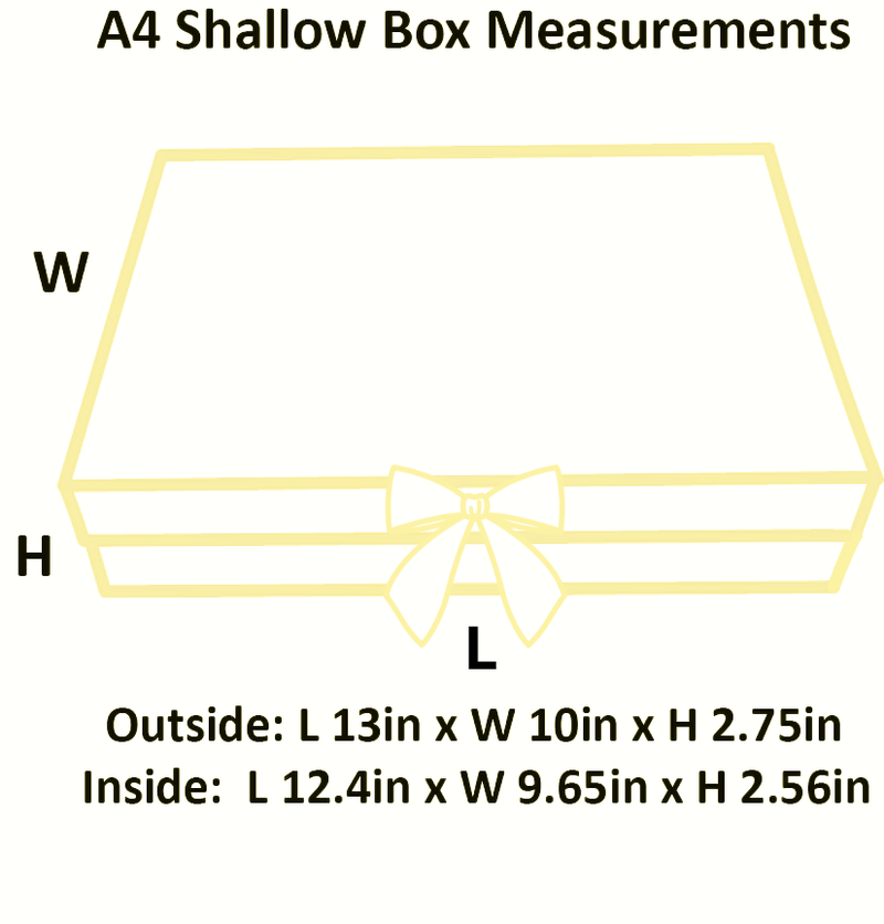 Sample  - Ivory A4 Shallow  Magnetic Gift Box With  Changeable Ribbon