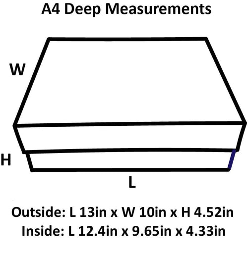 A4 deep gift box measurements 13 x 10 x 4.52