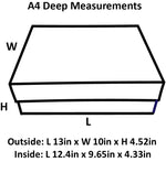  measurements for A4 gift box 