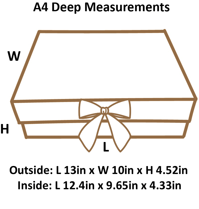 Sample - Copper A4 Deep Magnetic Gift Box With Changeable Ribbon