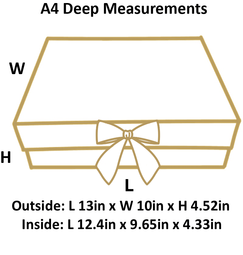 Natural Kraft A4 Deep Magnetic Gift Boxes With Changeable Ribbon