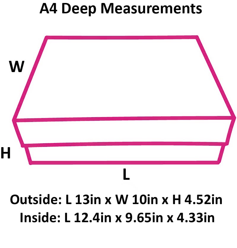 Magenta Pink A4 Deep Magnetic Gift Boxes