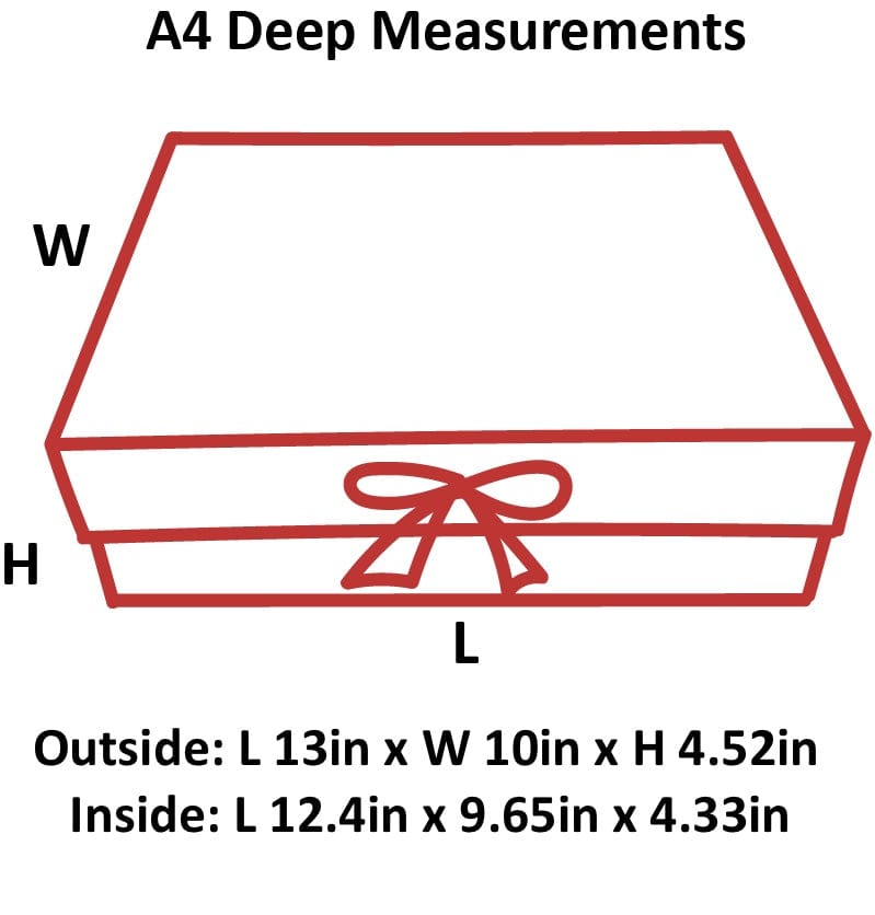 Sample  - Red A4 Deep Magnetic Gift Box With Changeable Ribbon
