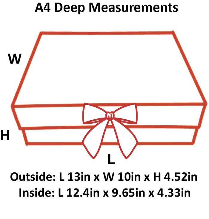 Red A4 Deep Magnetic Gift Boxes with Ribbon – Gift Box Market