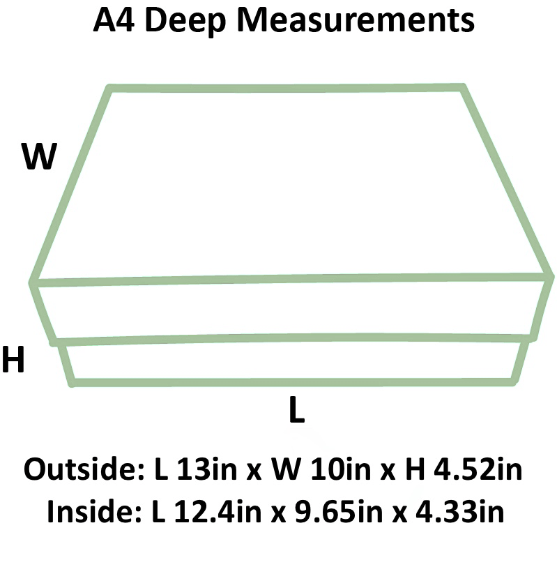 Sage Green A4 Deep Magnetic Gift Boxes