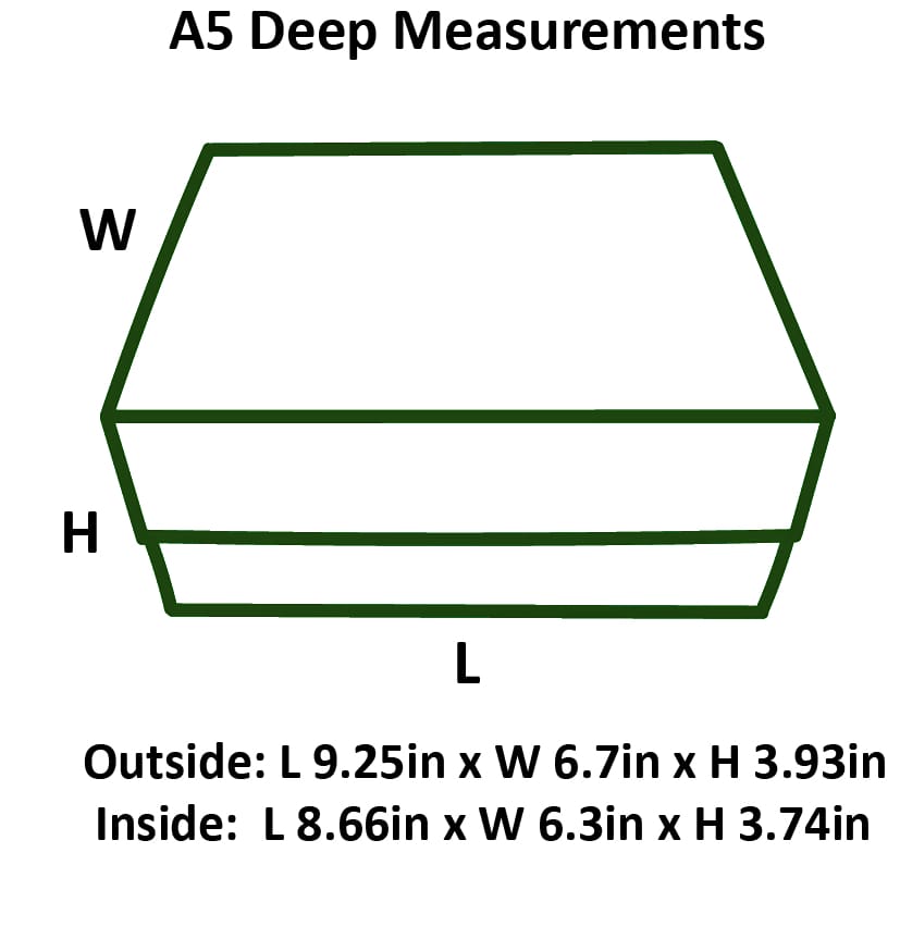 Forest Green A5 Deep Magnetic Gift Boxes