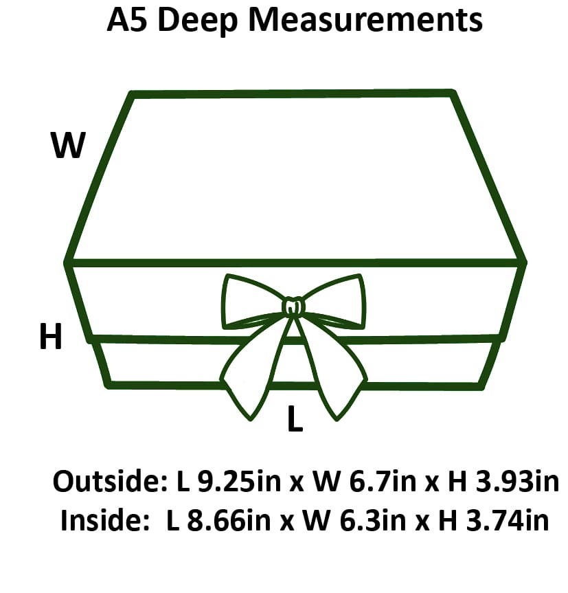 Sample  - Forest Green A5 Deep Magnetic Gift Boxes With Changeable Ribbon