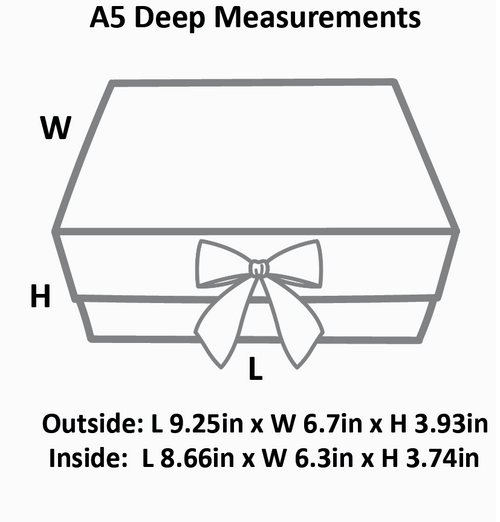 Natural Fleck Gray A5 Deep Magnetic Gift Boxes With Changeable Ribbon