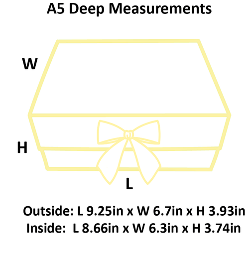 Ivory A5 Deep Magnetic Gift Boxes With Changeable Ribbon