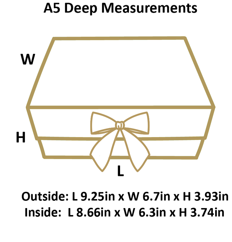 Natural Kraft A5 Deep Magnetic Gift Boxes With Changeable Ribbon