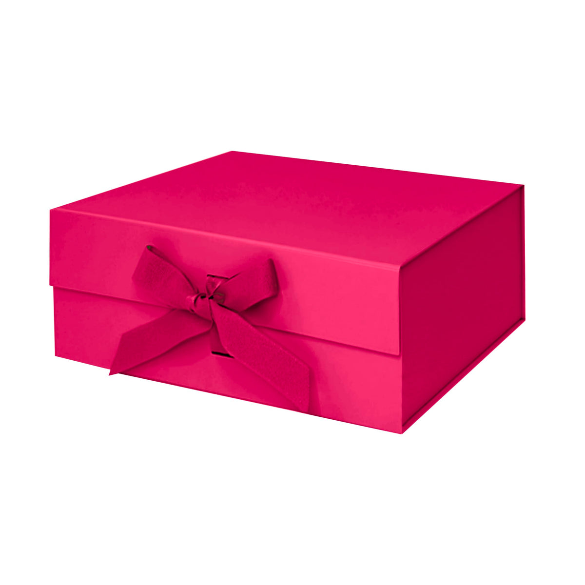 Magenta Pink A5 Deep Magnetic Gift Boxes With Changeable Ribbon