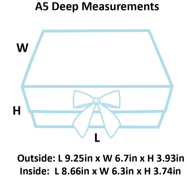 Powder Blue A5 Deep Magnetic Gift Boxes with Ribbon – Gift Box Market